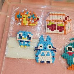 Perler Bead Pixel Anime/Kawaii Pin Or Magnet 