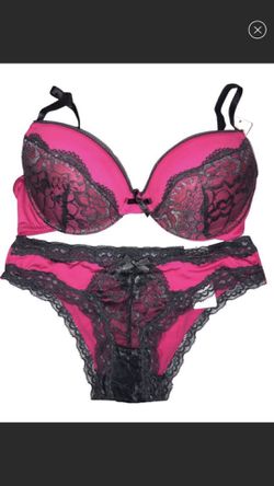 HERS BY HERMAN WOMENS LACE PUSH UP BRA AND BOY SHORT SET SEXY