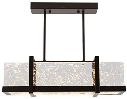 Melted ICE Pendant LED Light Fixture, Brown