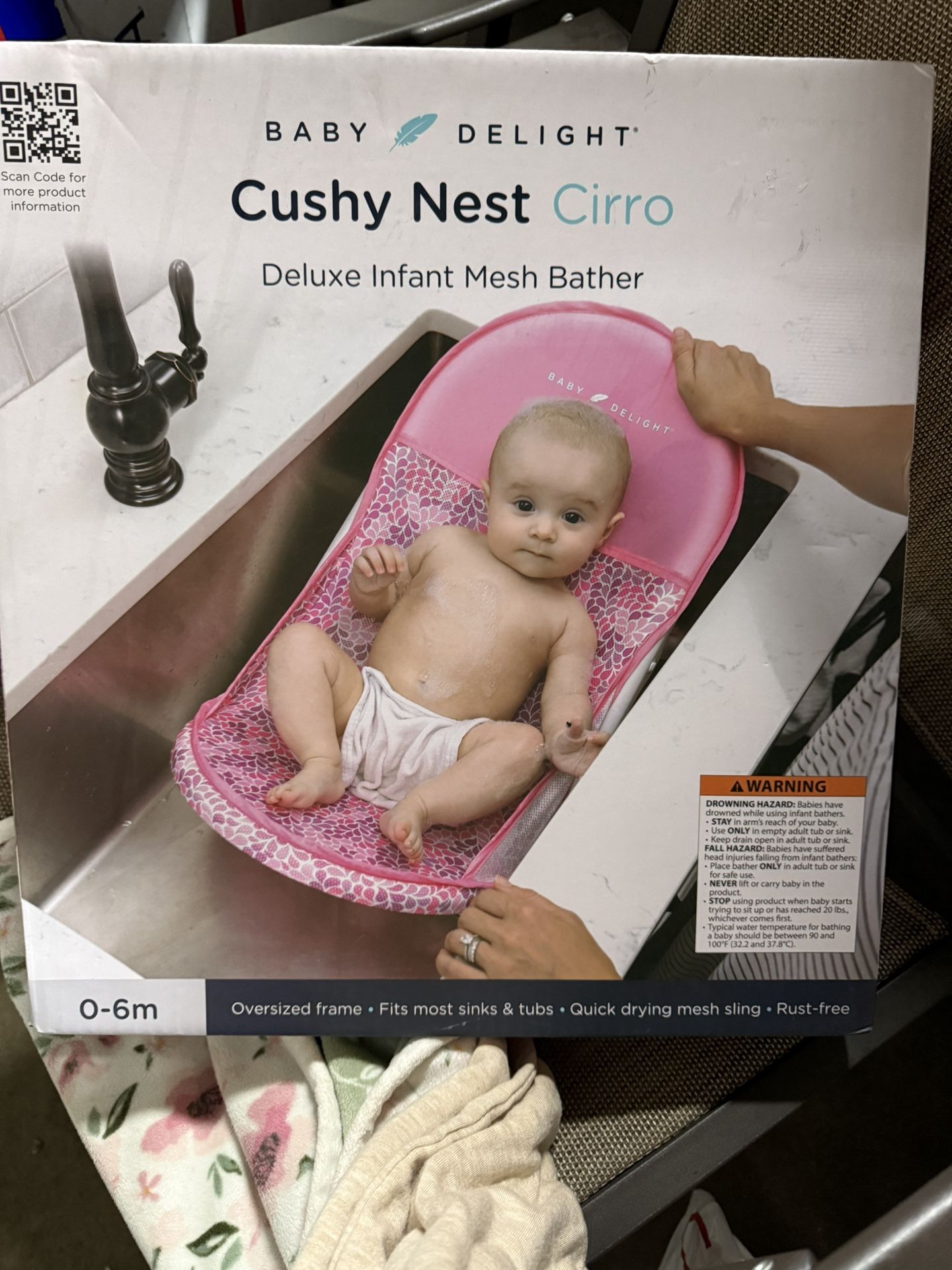 baby delight cushy nest cirro deluxe infant mesh bath