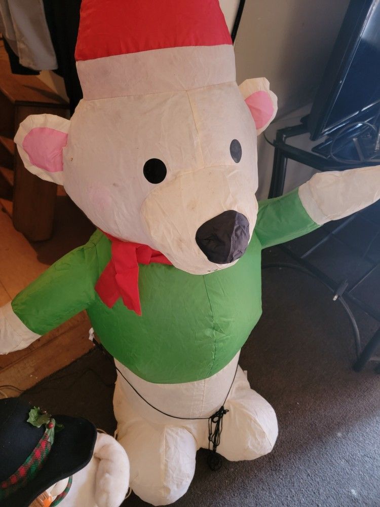 Inflatable Bear And Snowman 