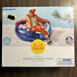 "48"" Snow Tube Unicorn with Snowflake Glitter - Sun Squad™"