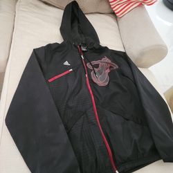 Addidas Miami Heat basketball windbreaker Jacket-M