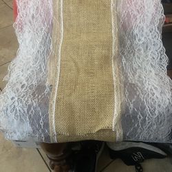 Burlap and lace Table runners (13)