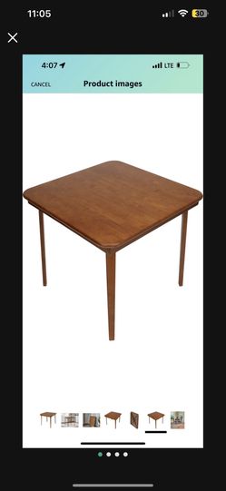 Meco STAKMORE Straight Edge Folding Card Table Fruitwood Finish