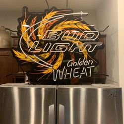Bud light neon sign new perfect for man cave.30” Hx36 W
