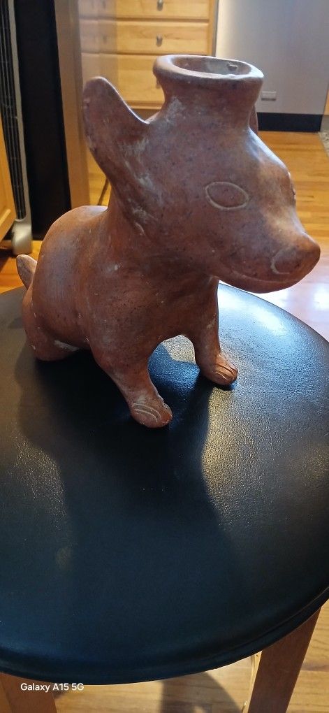 Pre Columbian Terracotta Seated Dog
