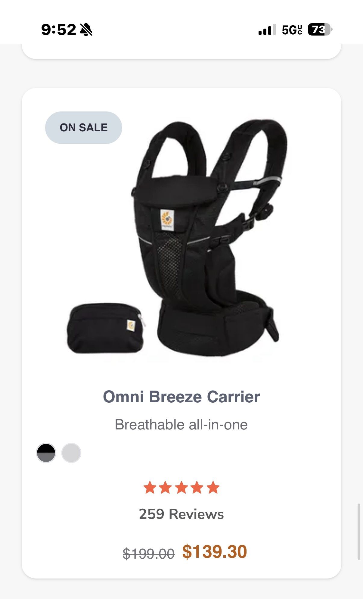 Orgobaby Breezy Baby carriers