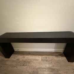 Crescent 80" Black Resin Console Table
