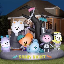 New Halloween Giant Bt21 Airblown Yard Inflatable Scene by Way to Celebrate 8.5 ft Wide