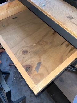Opened Version Wooden & Metal Work shop table