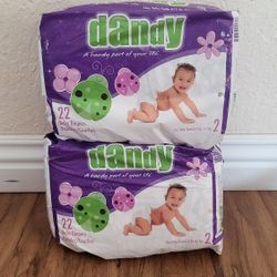 Dandy Diapers Size 2 New ( Both for $15).