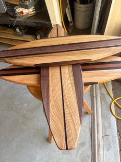 Handmade Wood Surfboard Shaped Cutting Boards Set