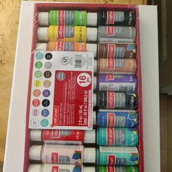 Acrylic Paint And 4 Canvas'