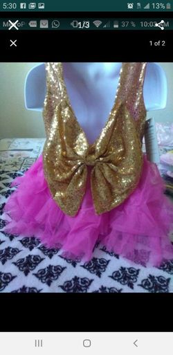 Pink and gold dress
