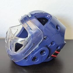 Sparring Headgear With Face Shield Included- Head Protector For Point Sparring Karate Taekwondo Martial Arts For Kids And Adults