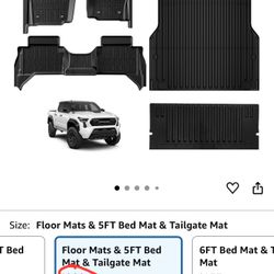 2024-2025 Toyota Tacoma All Weather Floor Mats And Bed Cover