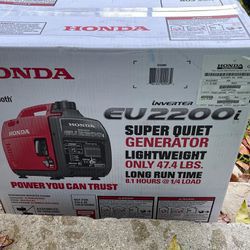 Honda Eu 2200-Watt Generator Brand New 