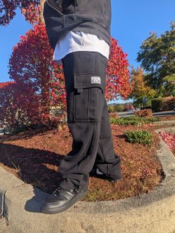 Pro Club Black Cargo Sweatpants