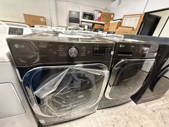 LG ThinQ Front-Load Washer and Dryer Set