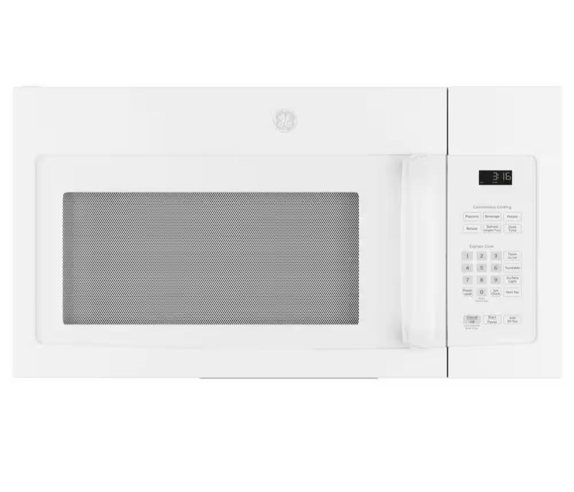 GE 1.6 cu. ft. Over the Range Microwave in White JVM3160DFWW