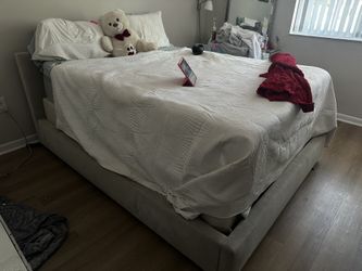 Low Queen Size Bed Frame  (great For Kids)