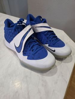 Size 11.5 Nike Men’s Force Zoom Trout 6 Turf Shoes Baseball Royal Blue White