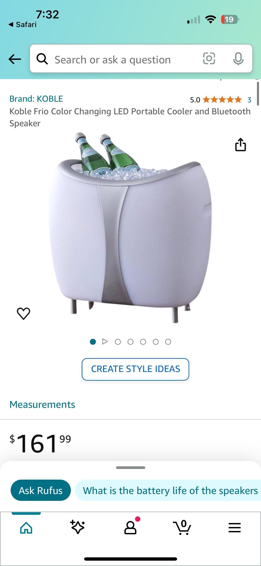 Koble Frio Color Changing LED Portable Bluetooth Speaker