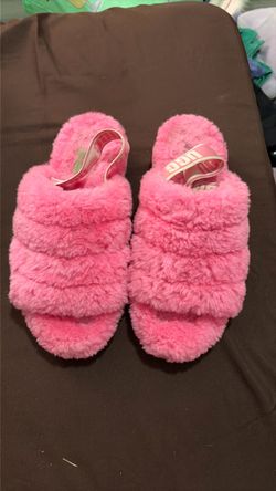 UGG Fluff Yeah Pink Slides
