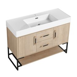 48 Inch Bathroom Vanity Freestanding Design With Resin Sink 