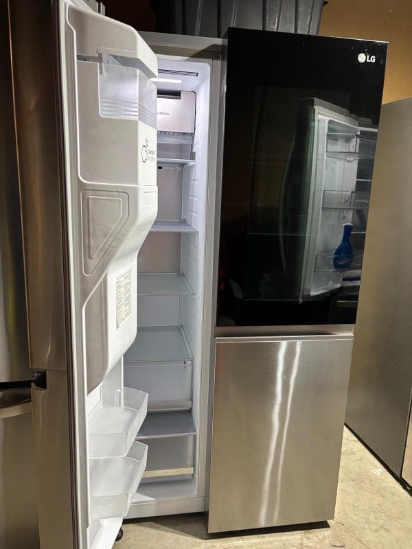 LG INSTAVIEW SIDE BY SIDE STAINLESS STEEL REFRIGERATOR DUAL...