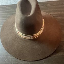 Frontier Line American Hat CO. Houston Texas Vintage Cowboy Western Style Hat 7