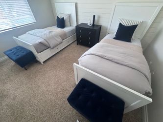 Twin bed frame with mattress
