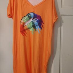 V- Neck T Shirt Dress