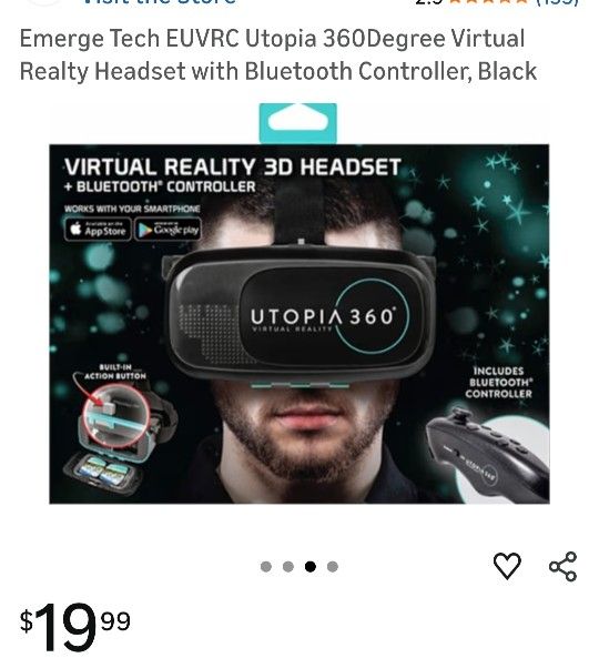 New In BOX. VIRTUAL REALITY 3D HEADSET+ BLUETOOTH CONTROLLER WORK'S w/ Your SMARTPHONE. SEE PHOTOS. CASH/ PICKUP ONLY