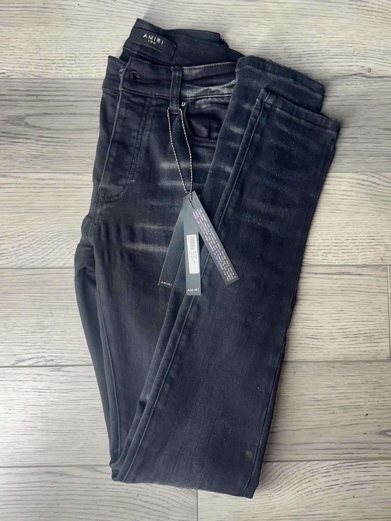 Plain Black Amiri Jeans