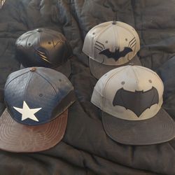 Four Super Heroes snap back baseball hats