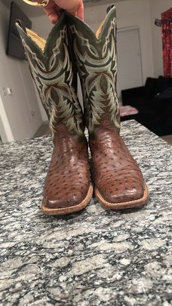Justin ostrich boots size 9 EE