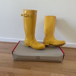 Yellow Hunter Rain Boots