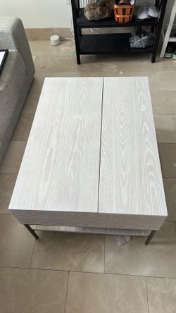 West Elm Coffee Table, White, Wood