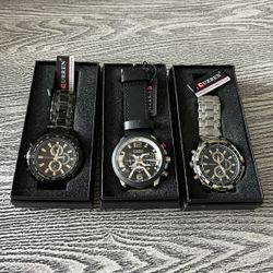 Lot of 3 Men’s Nice Chronograph Watches- Brand New- Low Price…$25 gets all three