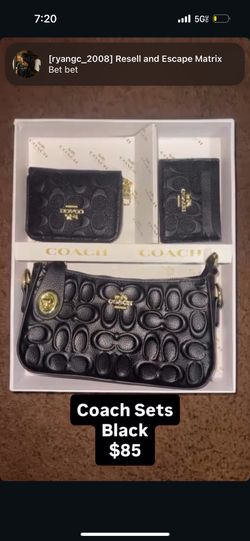 Black Coach Purse Set