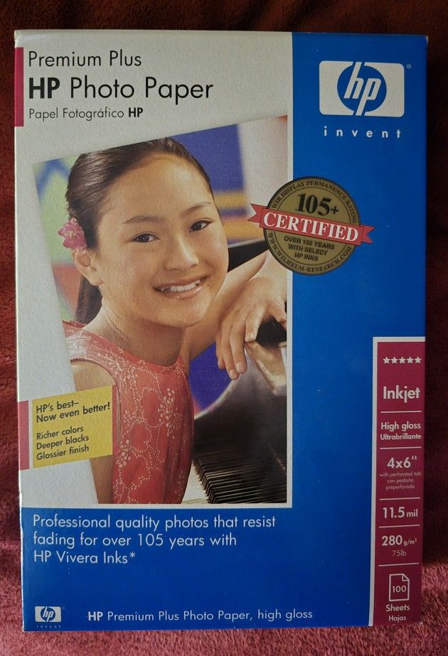 HP Photo Paper In Original Box New