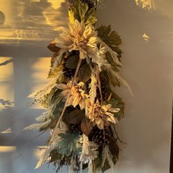 Fall Swag / Vertical Hanging Wreath 