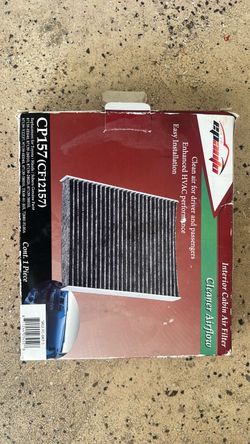 Interior cabin air filter