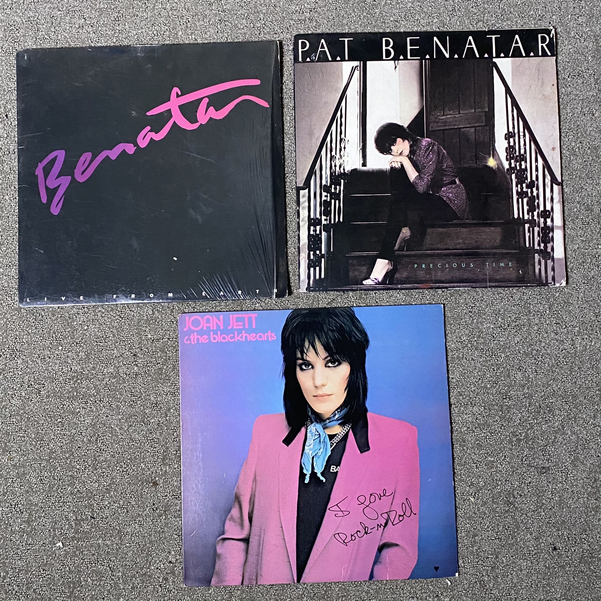 Lot of 3 Vinyl Records - Pat Benatar & Joan Jett