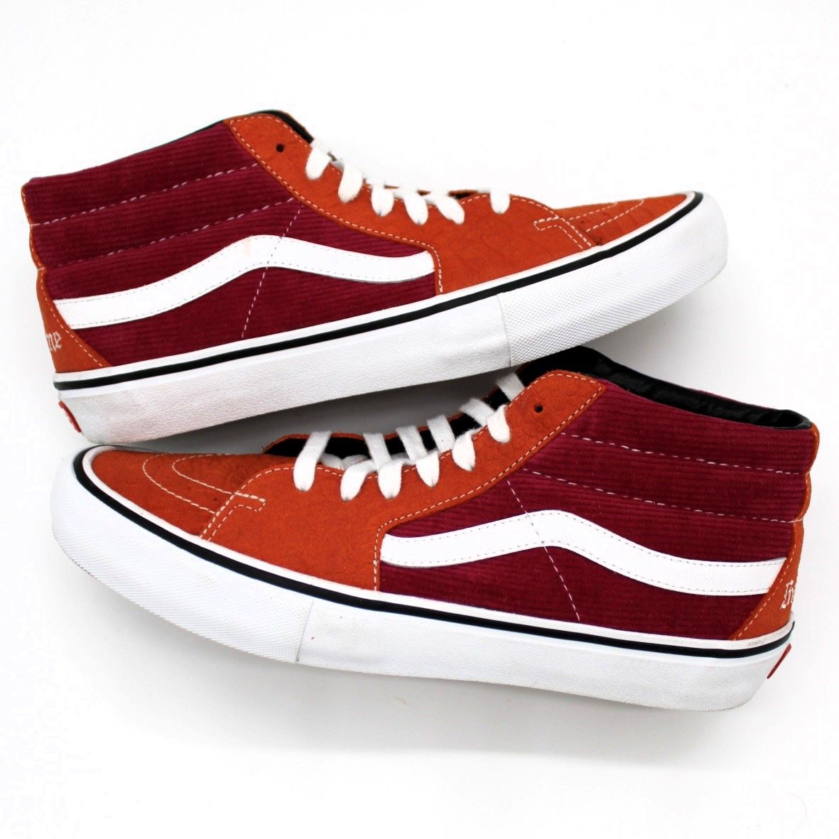 Size 10 - Vans Supreme Sk8-Mid Supreme Croc Corduroy Fuchsia w/ Box *WORN ONCE*