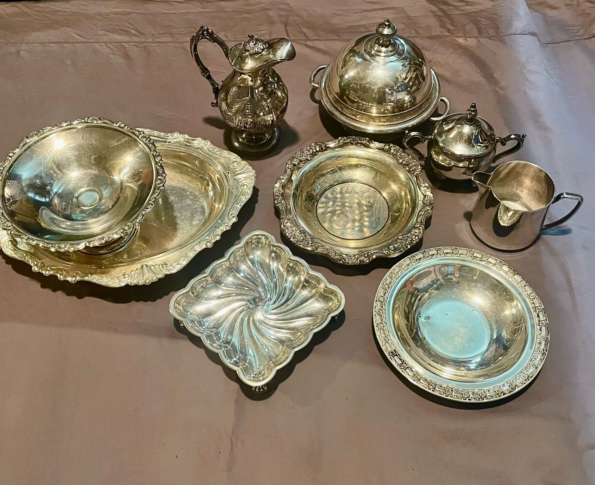 Antique Silver plate Serving Pieces