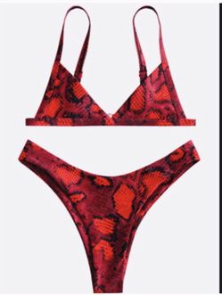 Snake print bikini