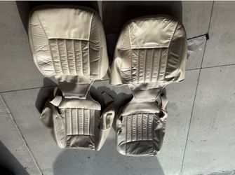 Lincoln Town Car Leather Tan Front Seat Covers